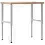 Banco de trabajo rectangular madera maciza 100x60x(73-99,5) cm de , Mesas de trabajo - Ref: Foro24-3309701, Precio: 168,77 €,...
