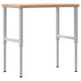 Rectangular solid wood workbench 100x60x(73-99.5) cm by , Work tables - Ref: Foro24-3309701, Price: 178,39 €, Discount: %
