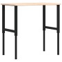 Rectangular solid wood workbench 100x60x(71.5-98) cm by , Work tables - Ref: Foro24-3309678, Price: 137,79 €, Discount: %
