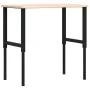Rectangular solid wood workbench 100x60x(71.5-98) cm by , Work tables - Ref: Foro24-3309678, Price: 132,57 €, Discount: %