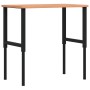 Rectangular solid wood workbench 100x60x(71.5-98) cm by , Work tables - Ref: Foro24-3309684, Price: 142,13 €, Discount: %