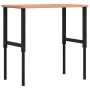Rectangular solid wood workbench 100x60x(71.5-98) cm by , Work tables - Ref: Foro24-3309684, Price: 139,43 €, Discount: %