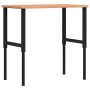Rectangular solid wood workbench 100x60x(71.5-98) cm by , Work tables - Ref: Foro24-3309684, Price: 142,13 €, Discount: %