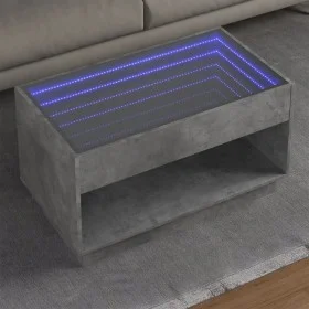 Mesa de centro con Infinity LED gris hormigón 90x50x50 cm by , Coffee table - Ref: Foro24-847668, Price: 117,55 €, Discount: %