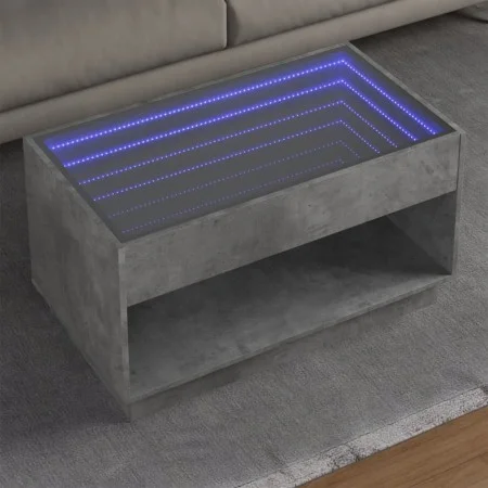Mesa de centro con Infinity LED gris hormigón 90x50x50 cm by , Coffee table - Ref: Foro24-847668, Price: 117,55 €, Discount: %
