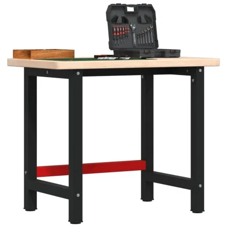 Rechteckiger Arbeitstisch aus massiver Eiche, 100x60x83 cm. von , Arbeitstische - Ref: Foro24-3309657, Preis: 189,80 €, Rabat...