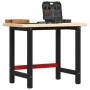 Rechteckiger Arbeitstisch aus massiver Eiche, 100x60x83 cm. von , Arbeitstische - Ref: Foro24-3309657, Preis: 189,80 €, Rabat...