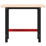 Banco de trabajo rectangular madera maciza roble 100x60x83 cm by , Work tables - Ref: Foro24-3309657, Price: 202,05 €, Discou...