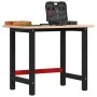 Banco de trabajo rectangular madera maciza roble 100x60x81,5 cm by , Work tables - Ref: Foro24-3309660, Price: 158,11 €, Disc...