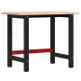 Banco de trabajo rectangular madera maciza roble 100x60x81,5 cm by , Work tables - Ref: Foro24-3309660, Price: 158,11 €, Disc...