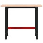 Banco de trabajo rectangular madera maciza roble 100x60x81,5 cm by , Work tables - Ref: Foro24-3309660, Price: 165,32 €, Disc...