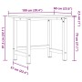Banco de trabajo rectangular madera maciza roble 100x60x81,5 cm by , Work tables - Ref: Foro24-3309660, Price: 165,32 €, Disc...