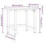 Banco de trabajo rectangular madera maciza roble 100x60x81,5 cm by , Work tables - Ref: Foro24-3309660, Price: 158,11 €, Disc...