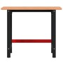Banco de trabajo rectangular madera maciza roble 100x60x81,5 cm by , Work tables - Ref: Foro24-3309662, Price: 171,65 €, Disc...