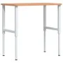 Banco de trabajo rectangular madera maciza 100x60x(71,5-98) cm by , Work tables - Ref: Foro24-3309706, Price: 139,45 €, Disco...