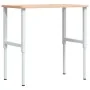 Banco de trabajo rectangular madera maciza 100x60x(71,5-98) cm de , Mesas de trabajo - Ref: Foro24-3309704, Precio: 129,83 €,...