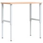 Banco de trabajo rectangular madera maciza 100x60x(71,5-98) cm by , Work tables - Ref: Foro24-3309704, Price: 134,95 €, Disco...