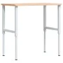 Banco de trabajo rectangular madera maciza 100x60x(71,5-98) cm de , Mesas de trabajo - Ref: Foro24-3309704, Precio: 129,83 €,...