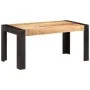 Solid mango wood dining table 160x80x76 cm by , Kitchen and dining tables - Ref: Foro24-3060199, Price: 329,77 €, Discount: %
