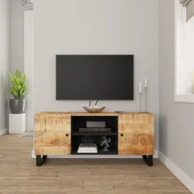 TV-Möbel aus massivem Mangoholz, 105x33x46 cm. von , TV-Möbel - Ref: Foro24-345220, Preis: 124,93 €, Rabatt: %