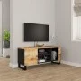 Solid mango wood TV stand 105x33x46 cm by , TV Furniture - Ref: Foro24-345220, Price: 124,82 €, Discount: %