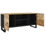 Solid mango wood TV stand 105x33x46 cm by , TV Furniture - Ref: Foro24-345220, Price: 124,82 €, Discount: %
