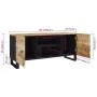 Solid mango wood TV stand 105x33x46 cm by , TV Furniture - Ref: Foro24-345220, Price: 124,82 €, Discount: %