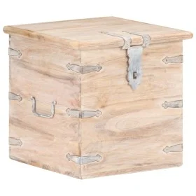 Solid acacia wood trunk 40x40x40 cm by , Storage trunks - Ref: Foro24-289646, Price: 117,90 €, Discount: %