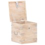 Solid acacia wood trunk 40x40x40 cm by , Storage trunks - Ref: Foro24-289646, Price: 119,62 €, Discount: %