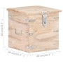 Solid acacia wood trunk 40x40x40 cm by , Storage trunks - Ref: Foro24-289646, Price: 119,62 €, Discount: %