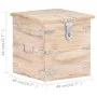 Solid acacia wood trunk 40x40x40 cm by , Storage trunks - Ref: Foro24-289646, Price: 117,90 €, Discount: %