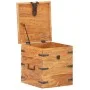 Solid acacia wood trunk 40x40x40 cm by , Storage trunks - Ref: Foro24-289645, Price: 138,62 €, Discount: %