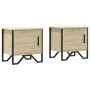 Mesitas de noche 2 uds contrachapado color roble 40x30x40 cm de , Mesitas de noche - Ref: Foro24-848517, Precio: 48,32 €, Des...