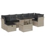 Gartensofagarnitur 8-teilig mit grauen Polstern aus synthetischem Rattan von , Gartensets - Ref: Foro24-3274672, Preis: 586,2...