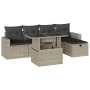 Set de sofás de jardín 6 pzas y cojines ratán sintético gris de , Conjuntos de jardín - Ref: Foro24-3274812, Precio: 431,34 €...