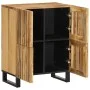 Aparador de madera maciza de mango rugosa 60x34x75 cm by , Lockers and storage cabinets - Ref: Foro24-377564, Price: 123,92 €...