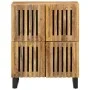 Aparador de madera maciza de mango rugosa 60x34x75 cm by , Lockers and storage cabinets - Ref: Foro24-377564, Price: 123,92 €...