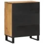 Aparador de madera maciza de mango rugosa 60x34x75 cm by , Lockers and storage cabinets - Ref: Foro24-377564, Price: 123,92 €...