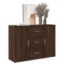 Aparador de madera de ingeniería marrón roble 90,5x29,5x65 cm by , Sideboards - Ref: Foro24-849880, Price: 95,42 €, Discount: %