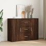 Aparador de madera de ingeniería marrón roble 90,5x29,5x65 cm by , Sideboards - Ref: Foro24-849880, Price: 95,42 €, Discount: %
