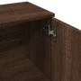 Aparador de madera de ingeniería marrón roble 90,5x29,5x65 cm by , Sideboards - Ref: Foro24-849880, Price: 93,68 €, Discount: %