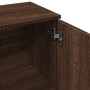 Aparador de madera de ingeniería marrón roble 90,5x29,5x65 cm by , Sideboards - Ref: Foro24-849880, Price: 95,42 €, Discount: %