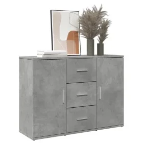 Ingenieurholz-Sideboard in Betongrau 90,5x29,5x65 cm von , Sideboards - Ref: Foro24-849877, Preis: 87,76 €, Rabatt: %