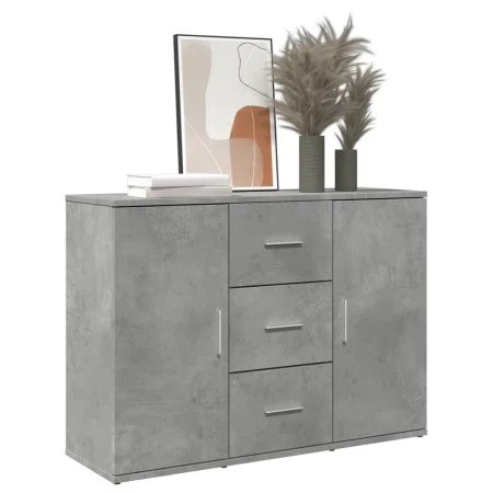 Aparador madera de ingeniería gris hormigón 90,5x29,5x65 cm by , Sideboards - Ref: Foro24-849877, Price: 87,76 €, Discount: %