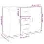 Aparador madera de ingeniería gris hormigón 90,5x29,5x65 cm by , Sideboards - Ref: Foro24-849877, Price: 87,76 €, Discount: %