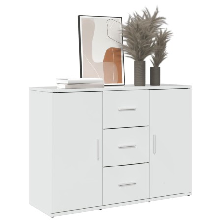 Aparador de madera de ingeniería blanco brillo 90,5x29,5x65 cm de , Aparadores - Ref: Foro24-849875, Precio: 104,53 €