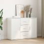 Aparador de madera de ingeniería blanco brillo 90,5x29,5x65 cm de , Aparadores - Ref: Foro24-849875, Precio: 104,53 €