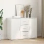 Hochglanz-Weißer Schrank aus Holzwerkstoff 90,5x29,5x65 cm von , Sideboards - Ref: Foro24-849875, Preis: 102,69 €, Rabatt: %