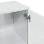 Aparador de madera de ingeniería blanco brillo 90,5x29,5x65 cm de , Aparadores - Ref: Foro24-849875, Precio: 104,53 €