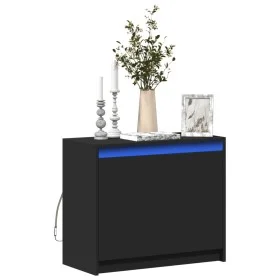 Sideboard mit LED-Beleuchtung aus schwarzem Ingenieurholz 72x34x61 cm von , Sideboards - Ref: Foro24-852174, Preis: 82,03 €, ...